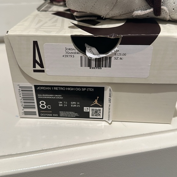 A Ma Maniere Jordan Retro 1 TD - Picture 4 of 5